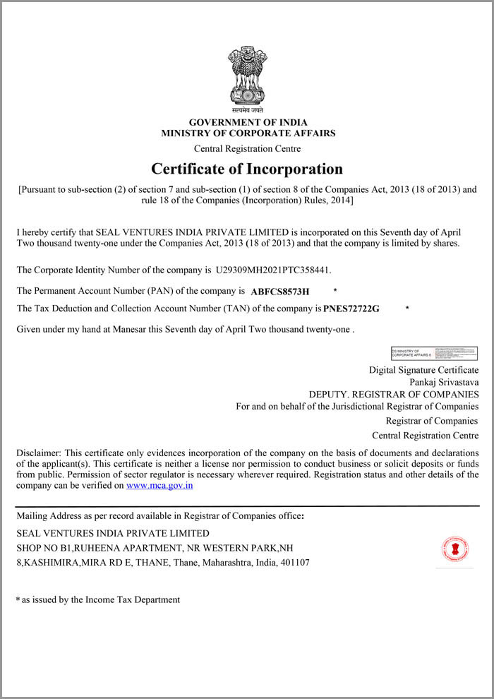 INCORPORATION